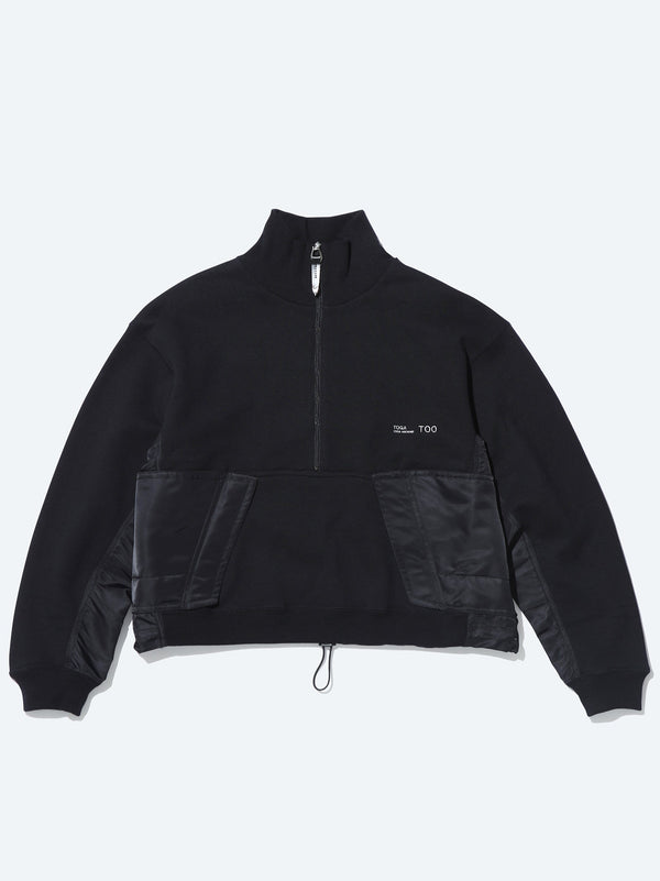 Cotton half-zip pullover （short length）