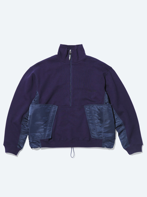 Cotton half-zip pullover
