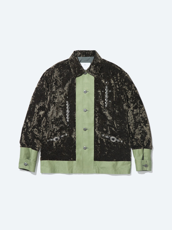 Crush velvet blouson