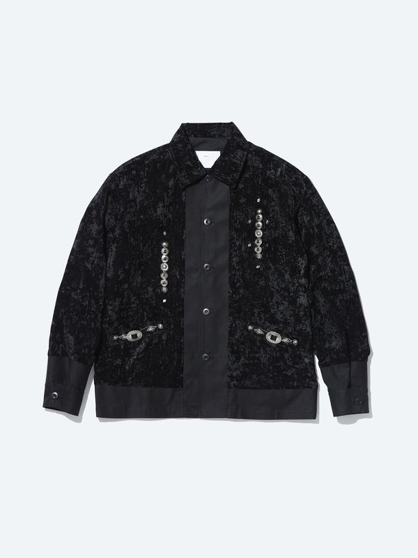 Crush velvet blouson