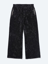 Crushed velvet drawstring pants
