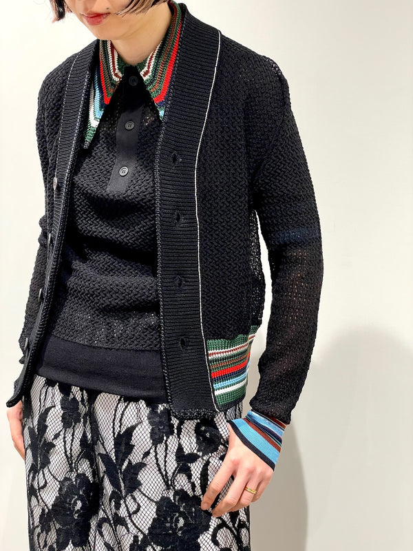 Lace knit cardigan