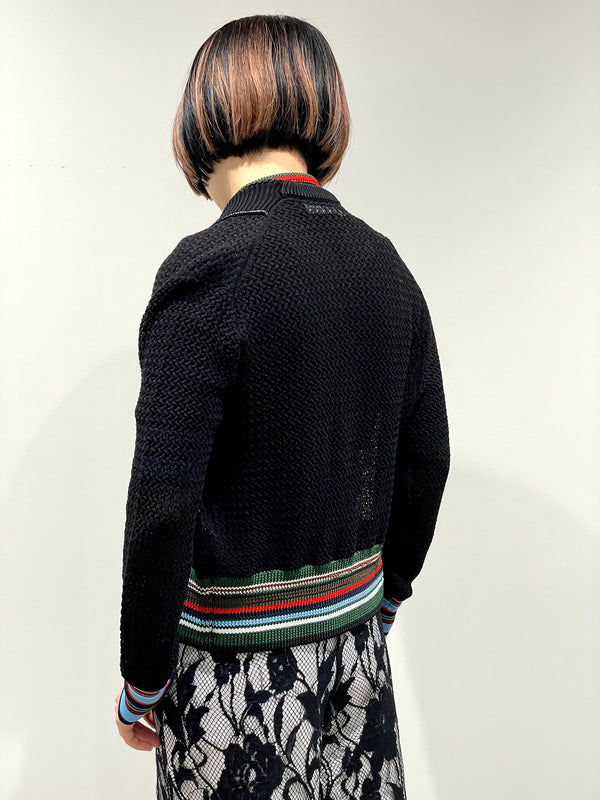 Lace knit cardigan