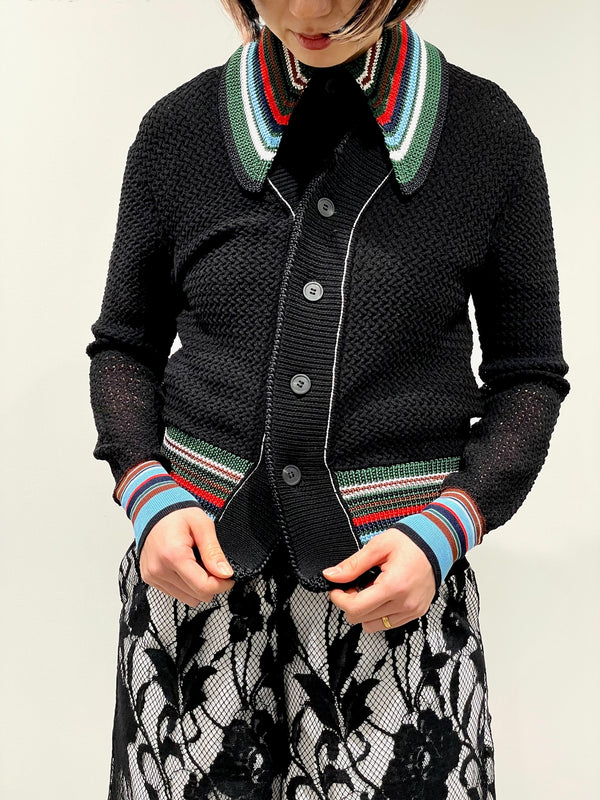 Lace knit cardigan