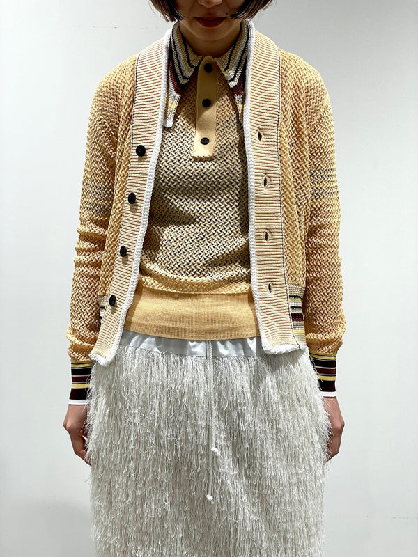 Lace knit cardigan
