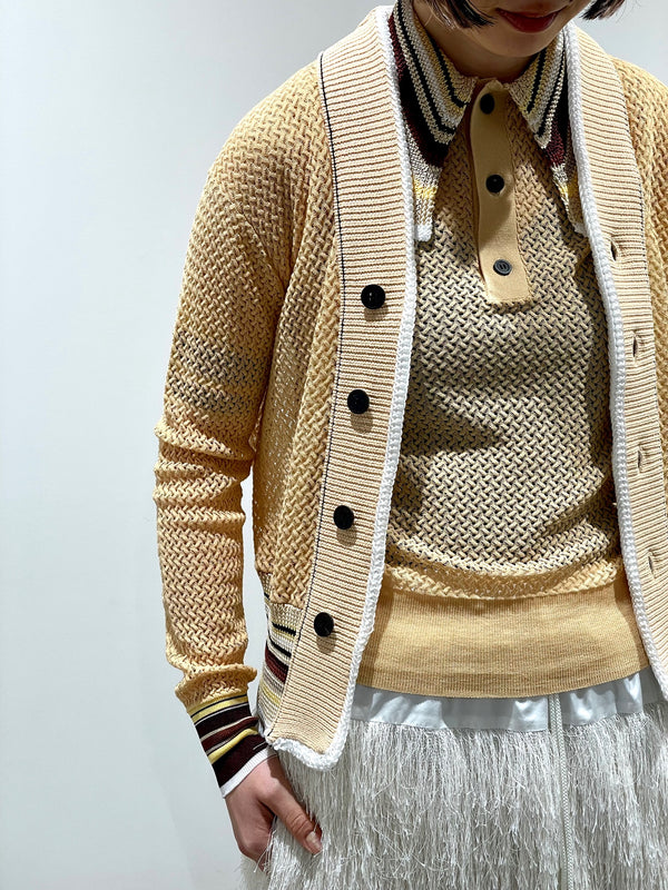 Lace knit cardigan