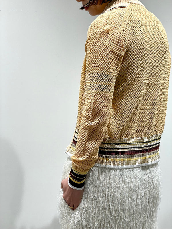 Lace knit cardigan
