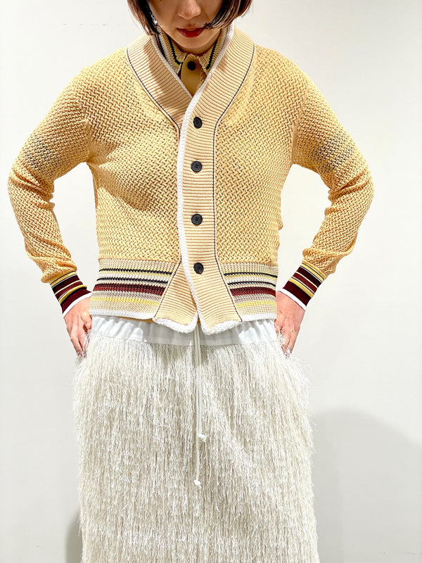Lace knit cardigan