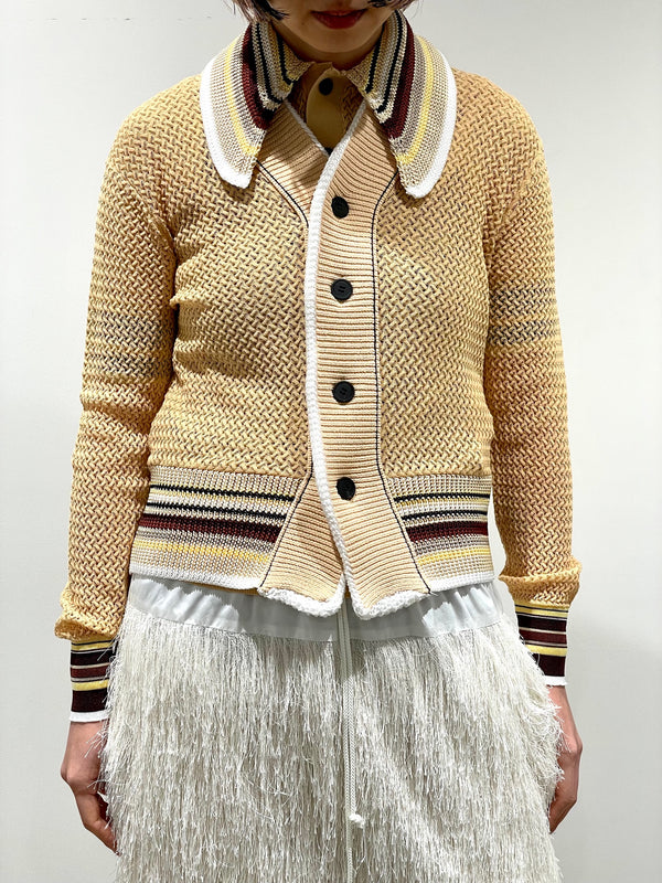Lace knit cardigan