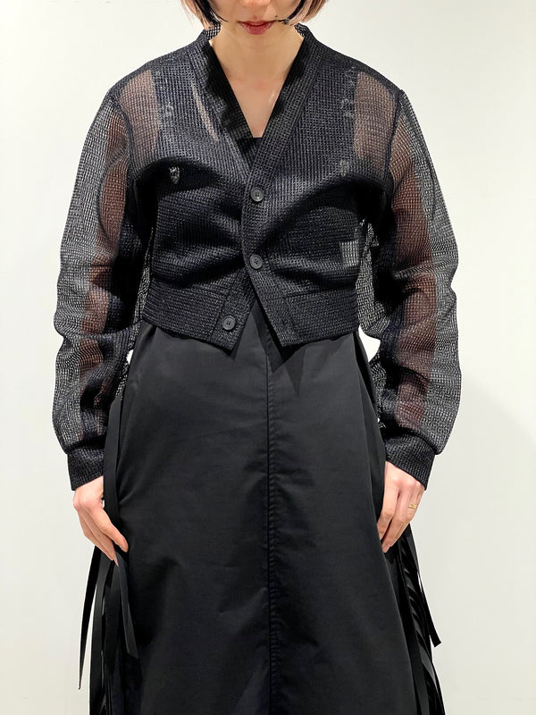 Sheer mesh cardigan