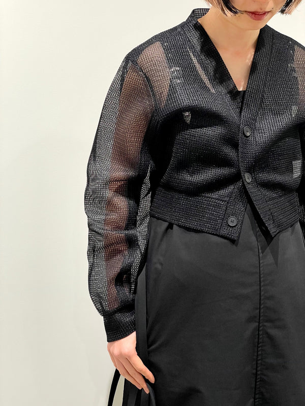 Sheer mesh cardigan