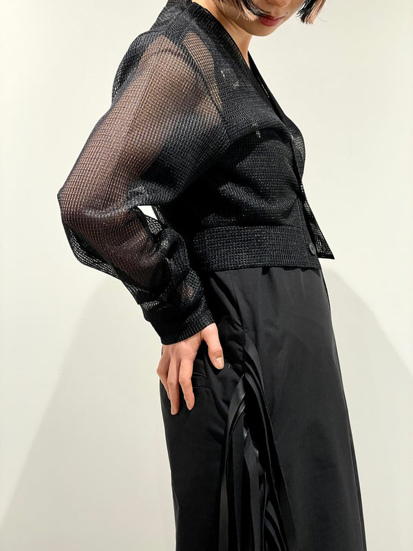Sheer mesh cardigan