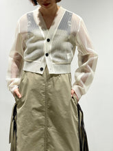 画像をギャラリービューアに読み込む, Sheer mesh cardigan
