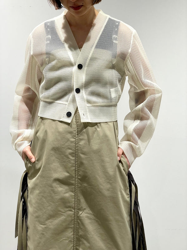 Sheer mesh cardigan