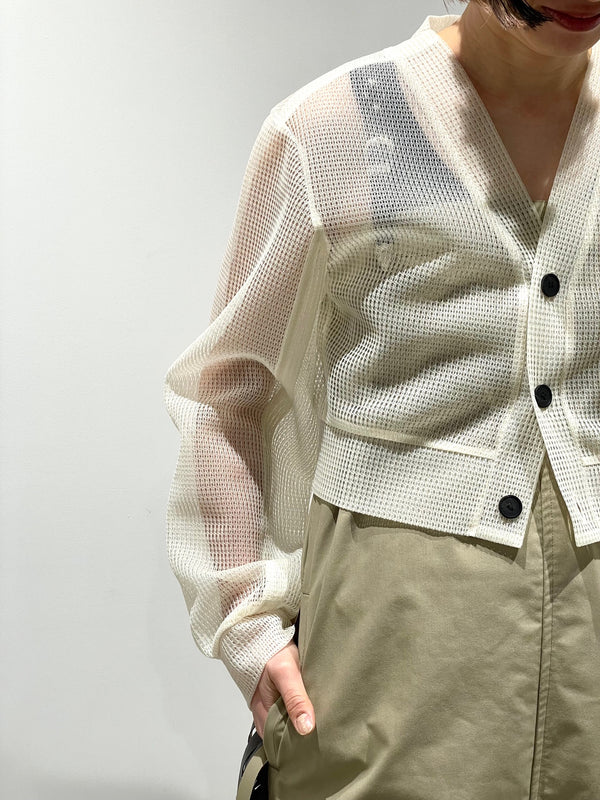 Sheer mesh cardigan