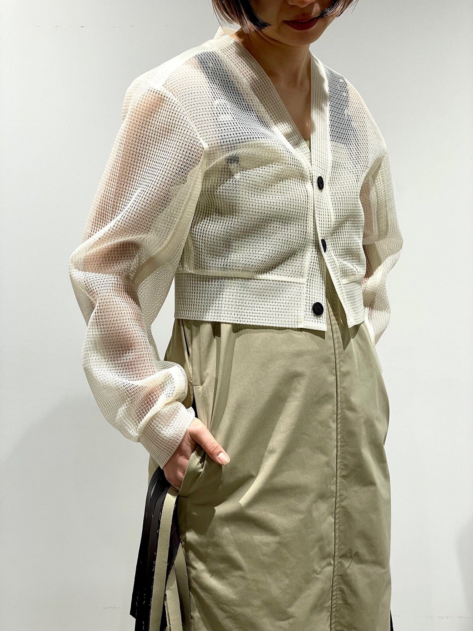 Sheer mesh cardigan – FUKIONLINE