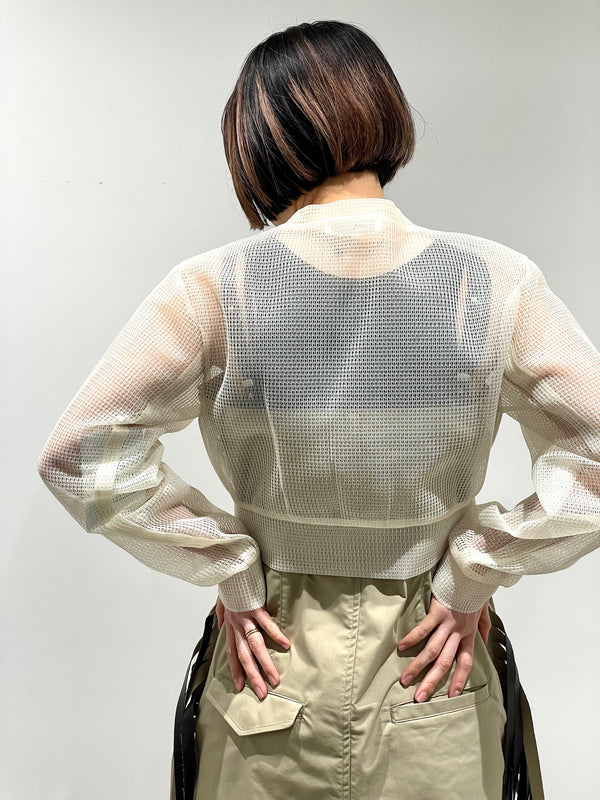 Sheer mesh cardigan