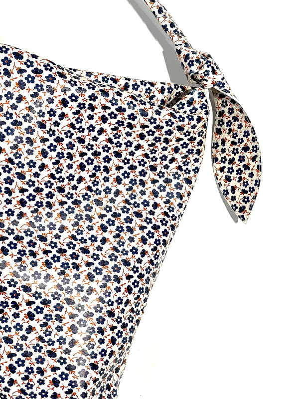 Leather ribbon bag big print