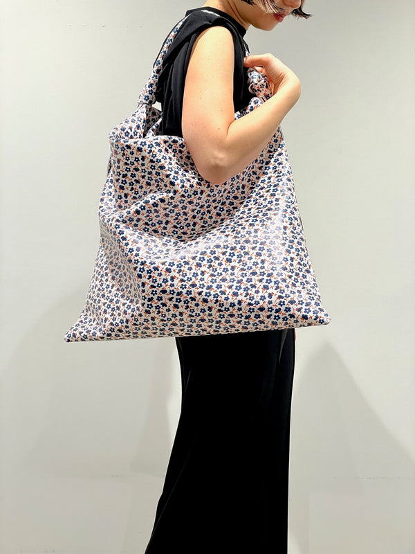 Leather ribbon bag big print