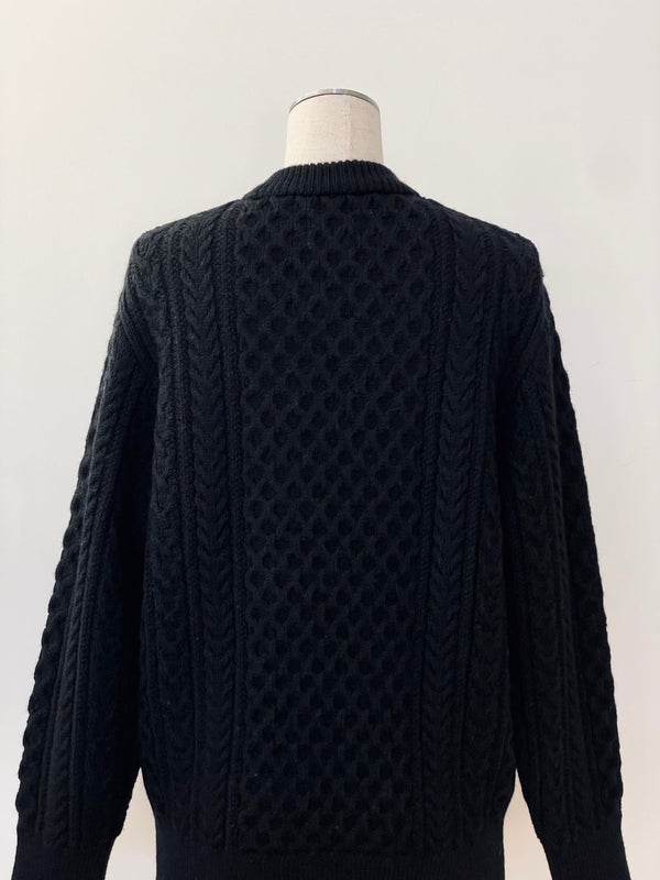 REBORN WOOL ARAN KNIT P/O