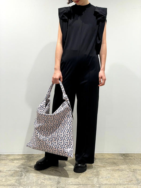 Leather ribbon bag big print