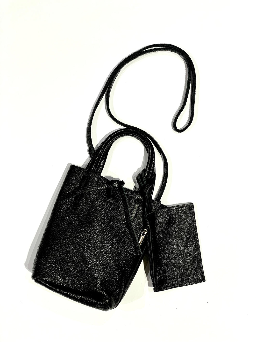 Shoulder mini bag with pouch