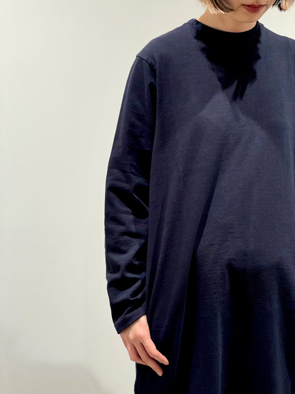 Slab Yarn Long-Sleeve T-Shirt Dress