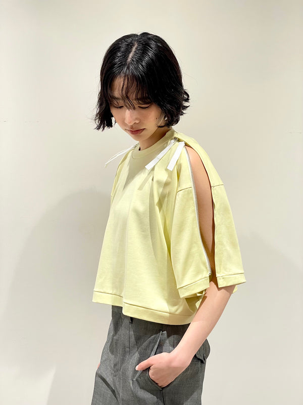 Zip sleeve tee