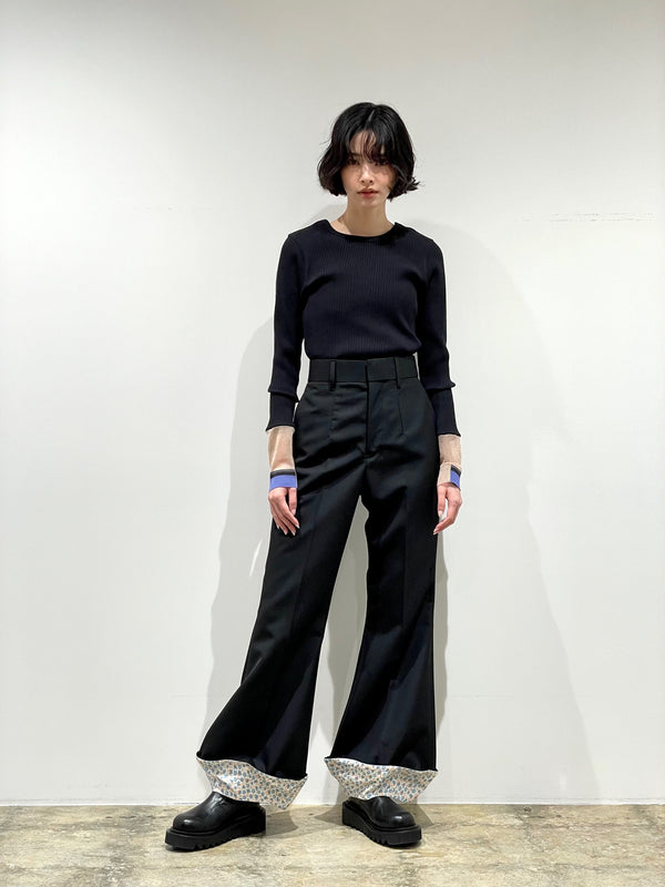 Rib long sleeve top