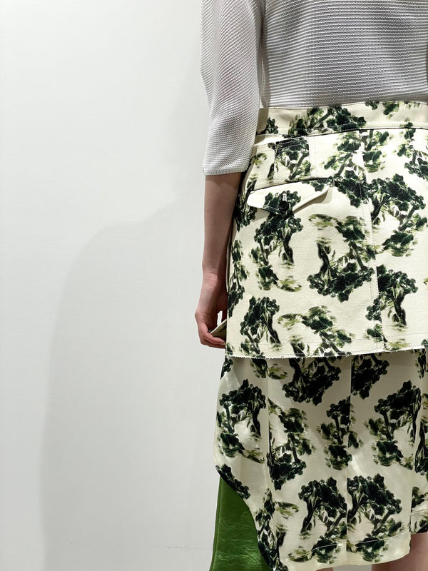 Flower canvas bonding skirt