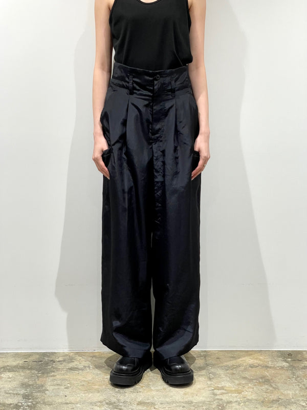 Drawstring wide pants