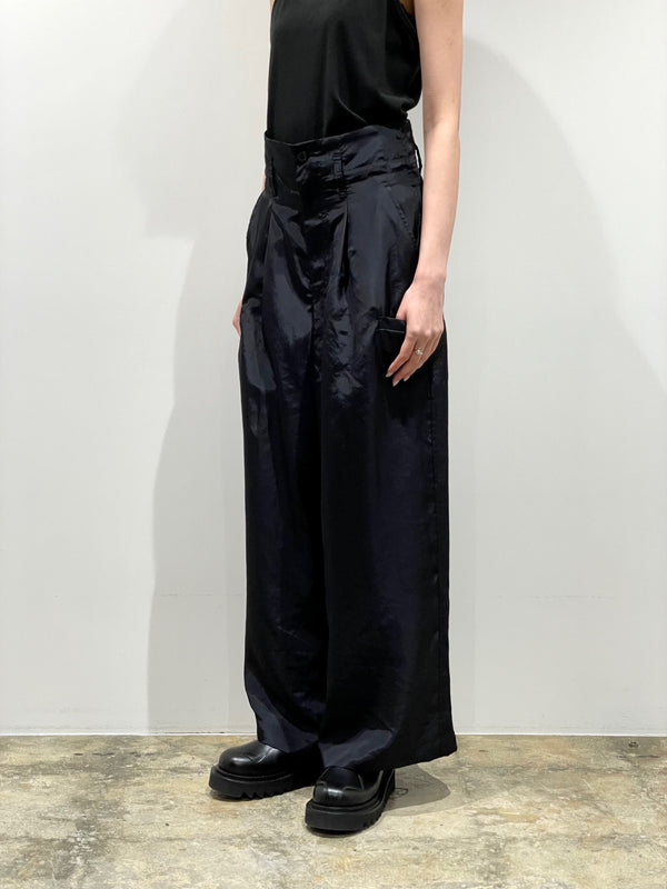 Drawstring wide pants