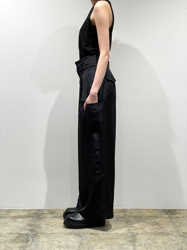 Drawstring wide pants