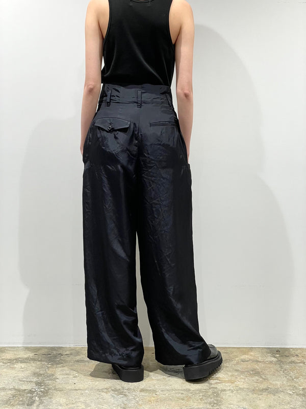 Drawstring wide pants