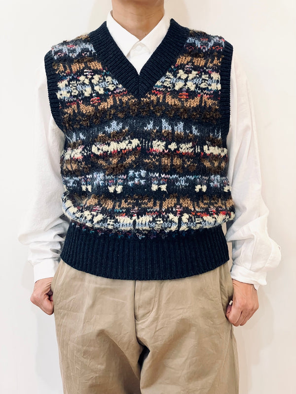 KOUHEN FAIR ISLE KNIT VEST