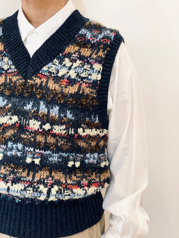 KOUHEN FAIR ISLE KNIT VEST