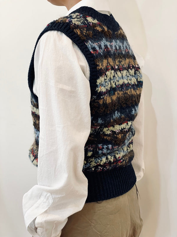 KOUHEN FAIR ISLE KNIT VEST
