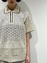 画像をギャラリービューアに読み込む, SUKASHI EMBOSSED KNIT POLO
