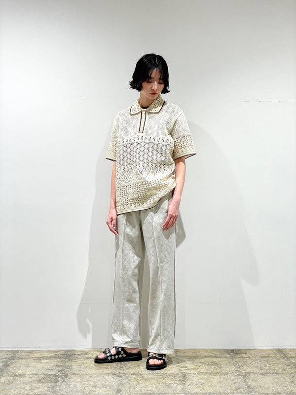 SUKASHI EMBOSSED KNIT POLO