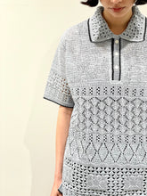 画像をギャラリービューアに読み込む, SUKASHI EMBOSSED KNIT POLO

