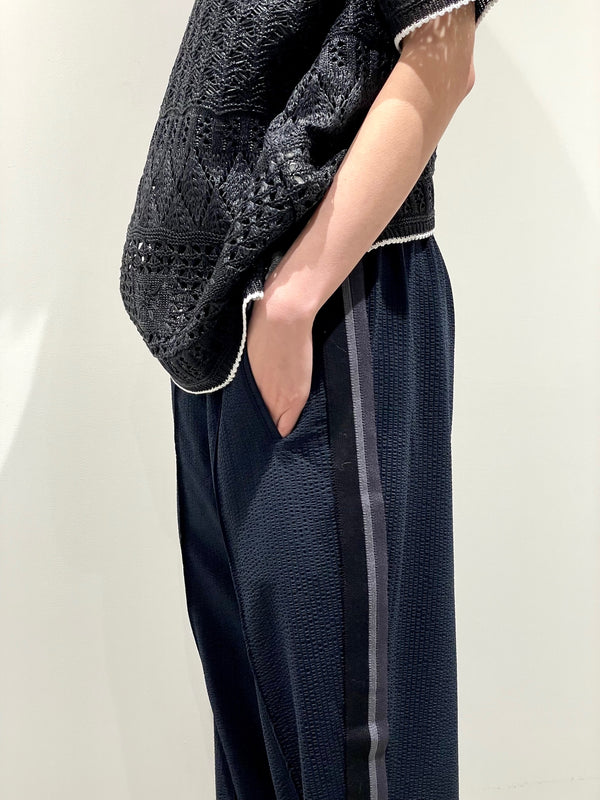 KNIT SIDELINE SEERSUCKER PANTS