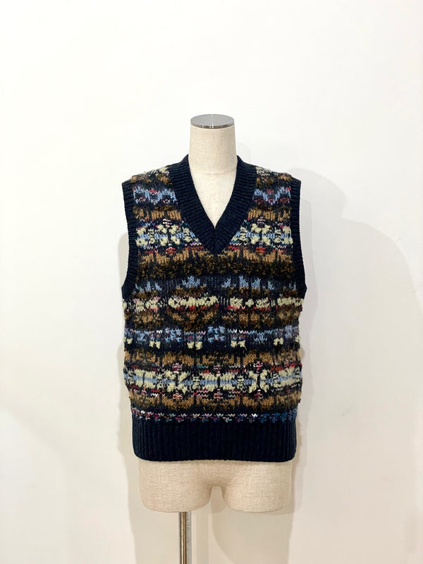 KOUHEN FAIR ISLE KNIT VEST