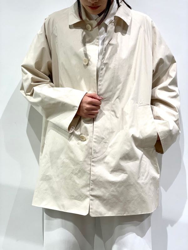Stain collar coat short