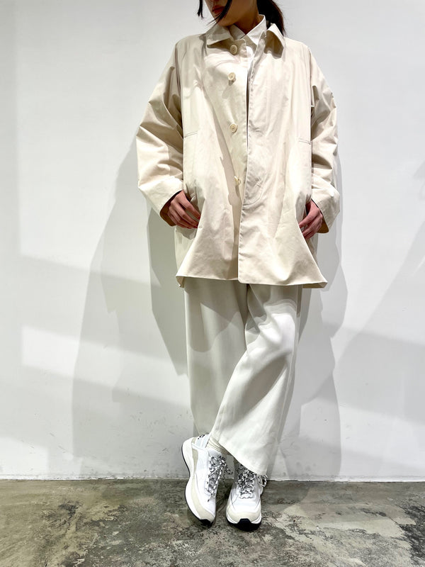 Stain collar coat short