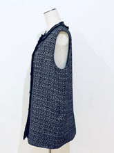 画像をギャラリービューアに読み込む, Tweed crewneck gilet
