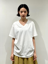 GARMENT DYED SOLID T-SHIRT（Short Sleeve Vneck）