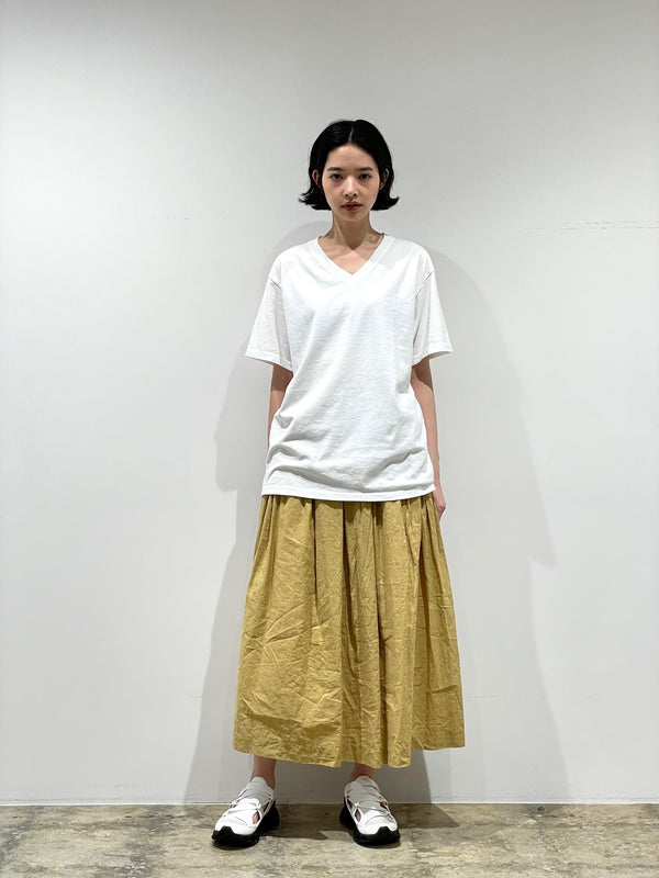 GARMENT DYED SOLID T-SHIRT（Short Sleeve Vneck）
