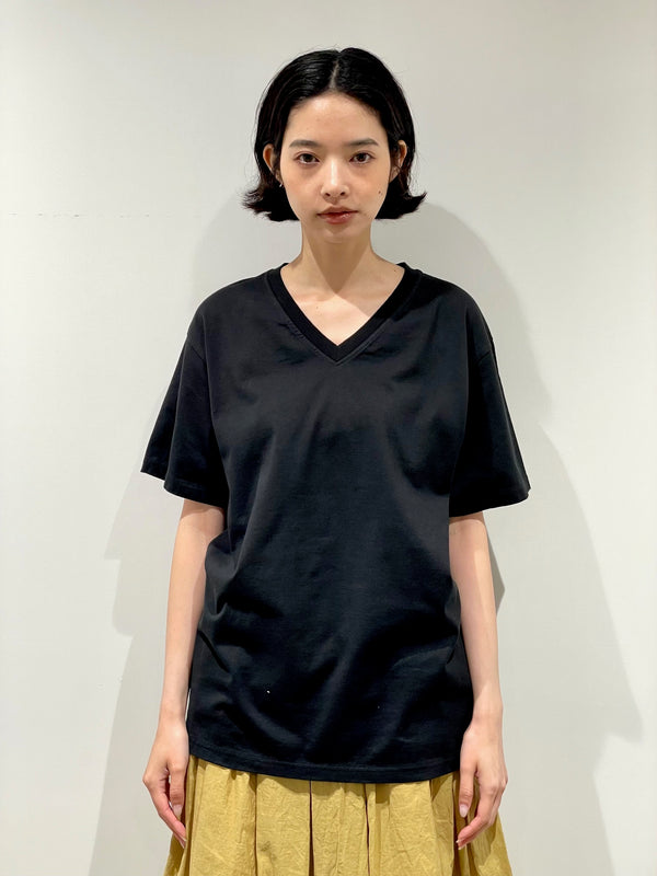 GARMENT DYED SOLID T-SHIRT（Short Sleeve Vneck）