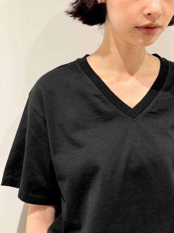 GARMENT DYED SOLID T-SHIRT（Short Sleeve Vneck）