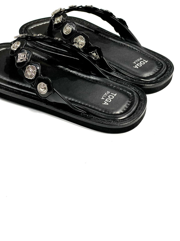 Flower concho thong sandals（WOMENS)